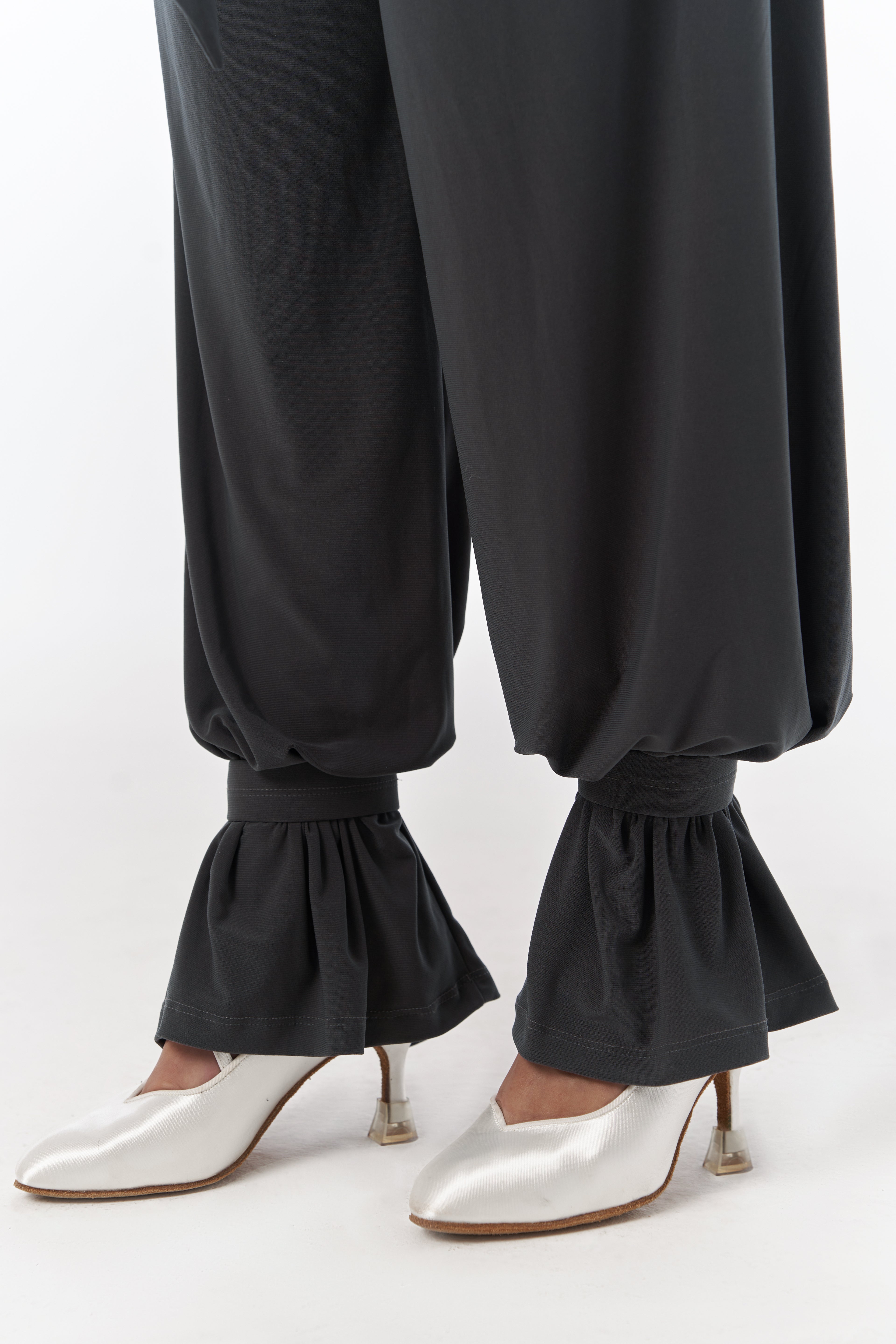 Grey ankle straps for trousers