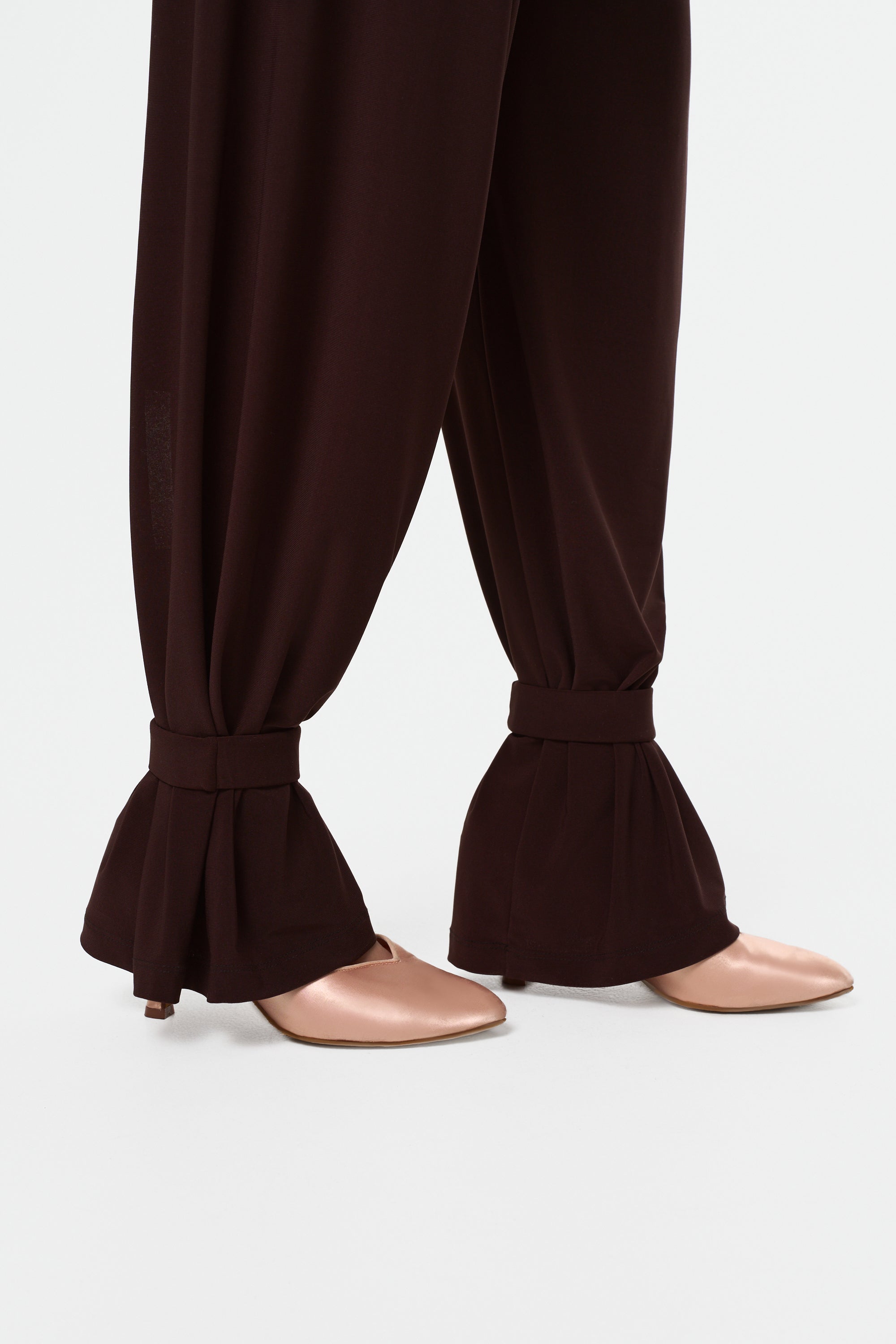 Coffee ankle straps for trousers