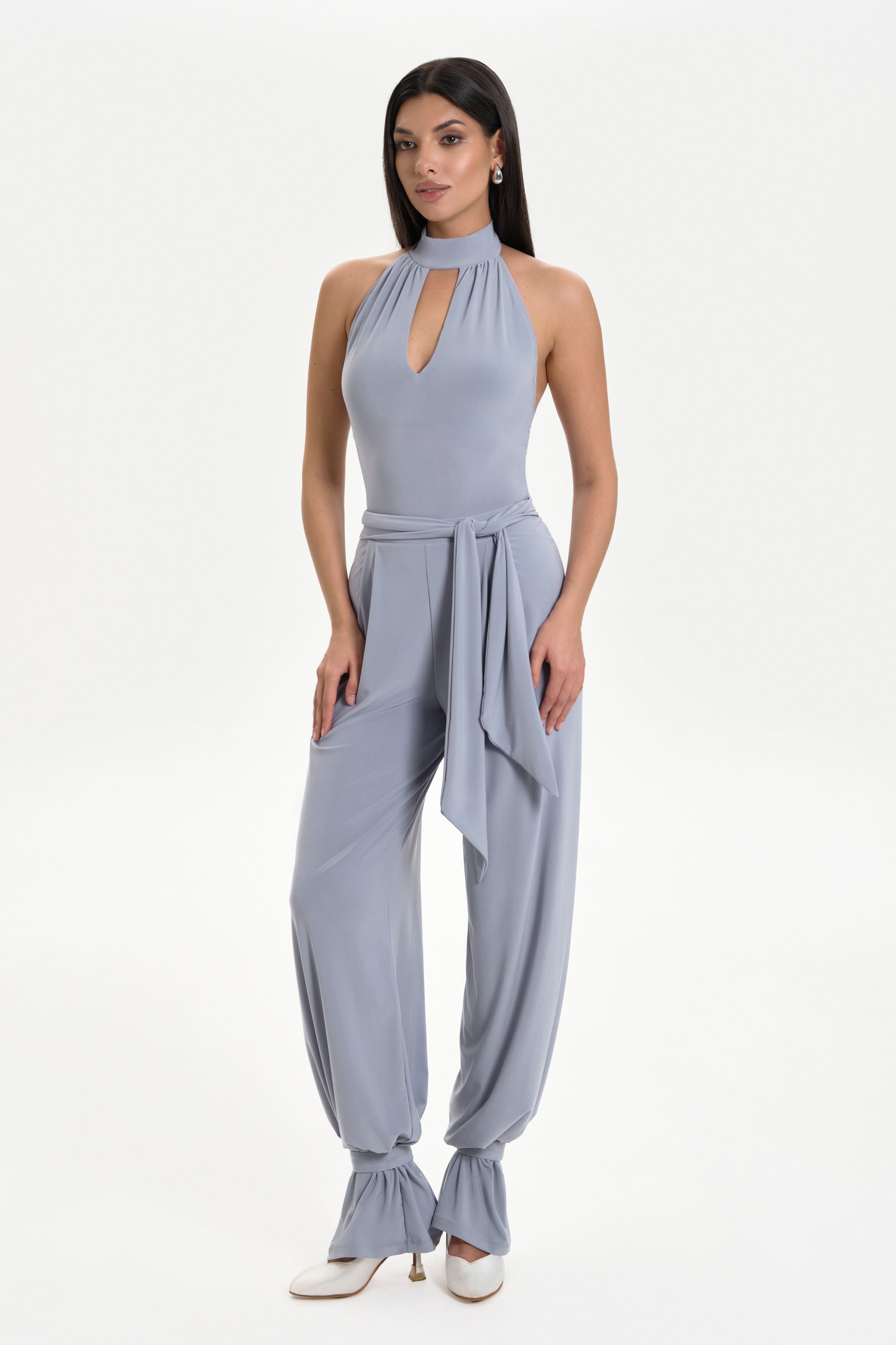 Soft Grey ankle straps for trousers