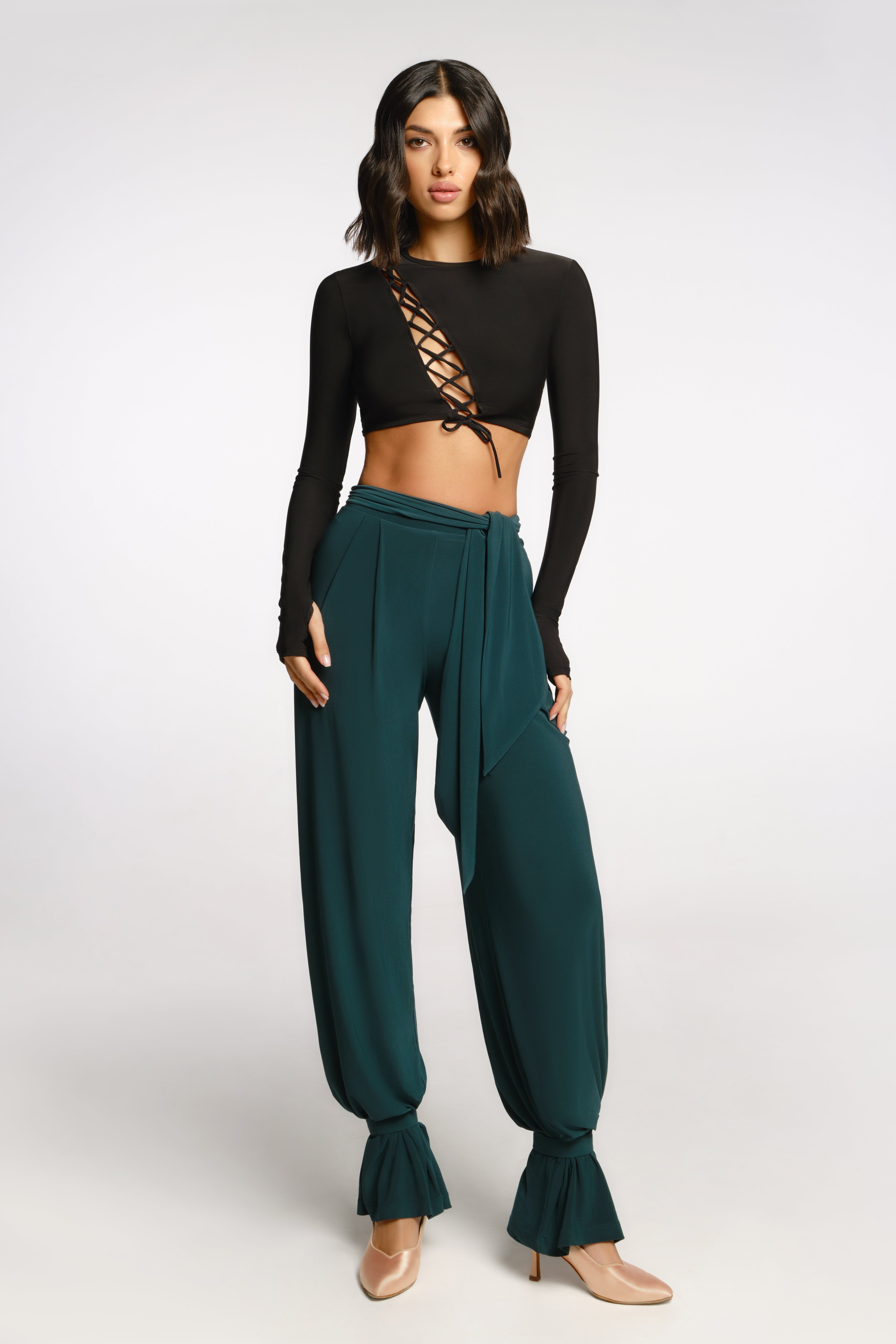 Emerald ankle straps for trousers